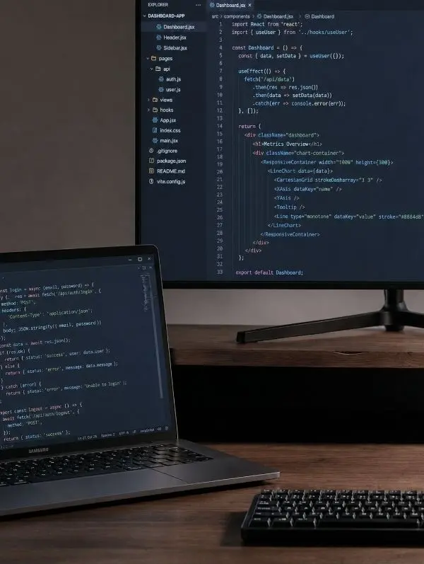 Schermi di computer con codice